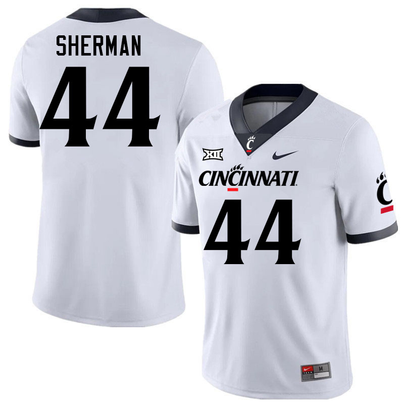 Cincinnati Bearcats #44 Francis Sherman College Football Jerseys Stitched-White